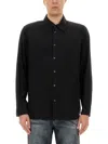 Diesel Black Shirt With D Logo On The Front