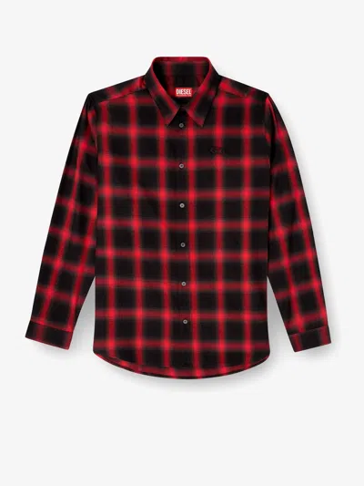 Diesel Men S-simply Check Cotton Blend Shirt In Multi
