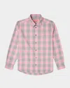 Diesel Men S-simply Check Cotton Blend Shirt In Gray