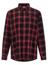 Diesel Button-up Shirt With Bold Checkered Pattern In Black