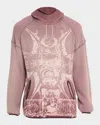 Diesel Men's S-waf-hood-new Faded Waffle Knit Hoodie In Pink