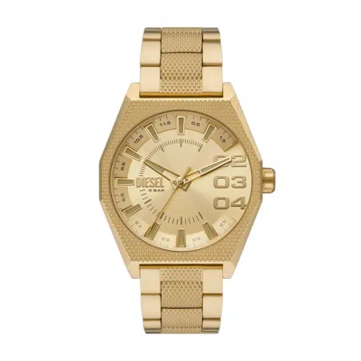 Diesel Men's Scraper Three-hand, Gold-tone Stainless Steel Watch