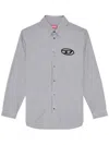 Diesel S-simply-e Striped Cotton Shirt In Black