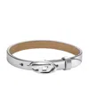 Diesel Men's Silver Leather Stackable Bracelet In Metallic