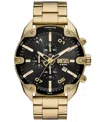 Diesel Spiked Stainless Steel Watch In Gold