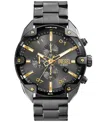 Diesel Spiked Two-tone Stainless Steel Watch In Gunmetal