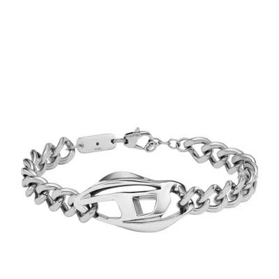Diesel Men's Stainless Steel Chain Bracelet In Metallic
