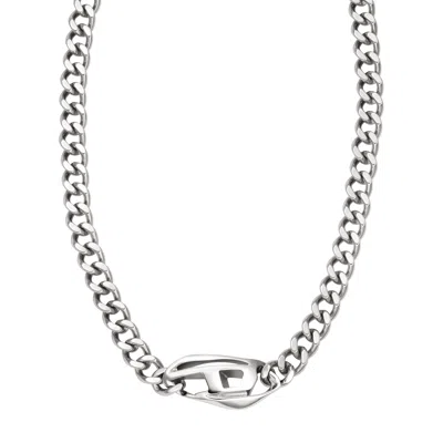 Diesel Men's Stainless Steel Chain Necklace In Metallic