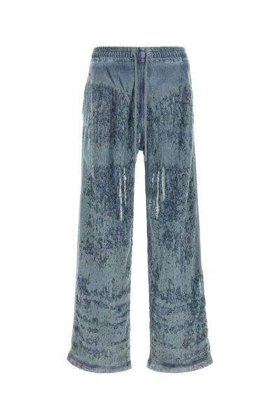 Diesel Men Stretch Denim Joggers In Multi