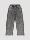 Diesel Sweatpants With Denim Effect In Black Denim