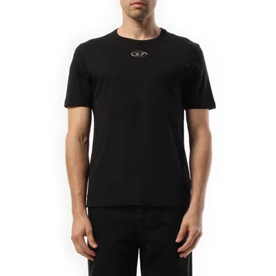 Diesel Men's T-adjust D Logo T-shirt In Black