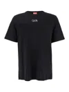 Diesel 't-adjust-od' Black T-shirt With Logo Patch On The Front In Black