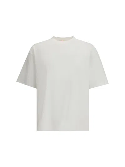 Diesel T-boggy-megoval-d Oversized T-shirt In White