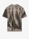 Diesel Cotton T-shirt With Graphic Print And Stitching In Brown