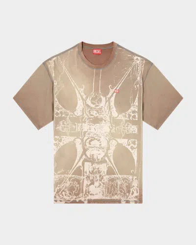 DIESEL MEN'S T-BOXT-T13 ARTWORK T-SHIRT
