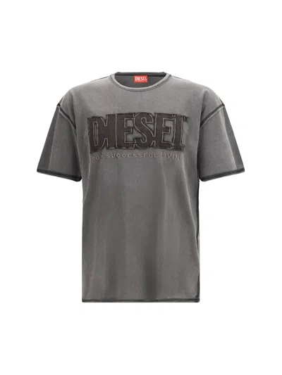 Diesel Men T-rawboxt T-shirt In Gray