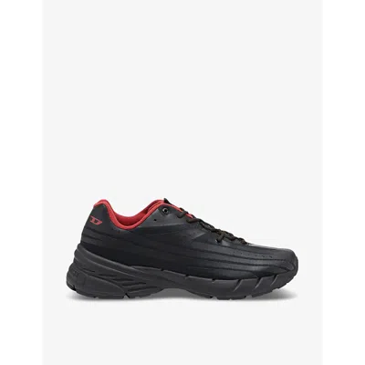 DIESEL MENS DIESEL D-AIRSPEED PANELLED WOVEN LOW-TOP TRAINERS