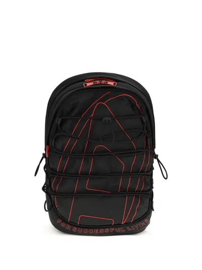 Diesel Tech-d Drawstring-detail Backpack In Black