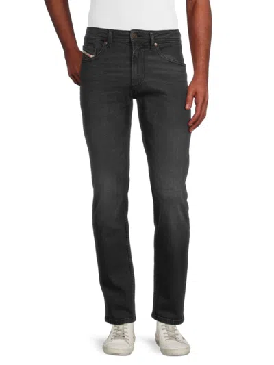 Diesel Men's Thommer-r High Rise Slim Fit Jeans In Black