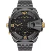 Diesel Men's Uber Chief 2005 Black Dial Watch In Black