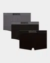 Diesel Men's Umbx-damien 3-pack Boxer Briefs In Gray