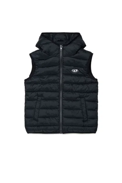 Diesel Men's Vest With Hood Black