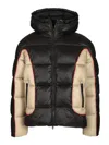 Diesel W-ostend Impactful Color-block Puffer Jacket In Black