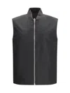 Diesel Brown Polyamide Sleeveless Jacket In Black