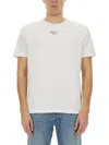 Diesel Oval-d Mold Print Cotton Jersey T-shirt In White