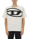 Diesel T-shirt With Maxi Oval D In White