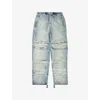 Diesel Mens D-dayetz 0abdf Relaxed-fit Wide-leg Stretch-denim Jeans 01