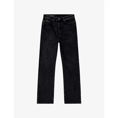 Diesel Mens 02 1980 D-eeper 09p09 Relaxed-fit Denim Jeans In Black