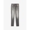Diesel Mens 02 2019 D-strukt Slim-leg Stretch-denim Jeans In Gray