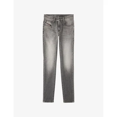 Diesel Mens 02 2019 D-strukt Slim-leg Stretch-denim Jeans In Gray