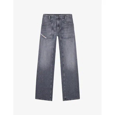 Diesel Mens 07 D-zeta 09n83 Relaxed-fit Denim Jeans In Blue