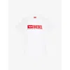 DIESEL MENS DIESEL T-ADJUST LOGO-PRINT RELAXED-FIT COTTON T-SHIRT