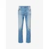 Diesel Mens Blue 1993 D-vyl Straight-leg Denim Jeans In Blue