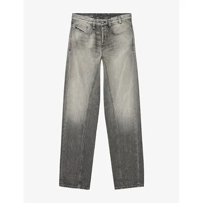 Diesel Mens 2001 D-macro Relaxed-fit Denim Jeans 02 In Gray