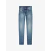 Diesel Mens 2019 D-strukt Slim-leg Stretch-denim Jeans In Blue