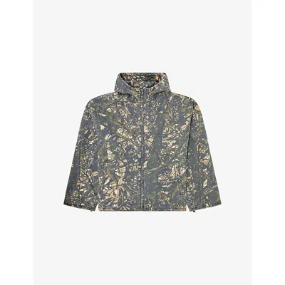 Diesel Mens J Lint Camo-print Relaxed-fit Hooded Denim Jacket 5afa