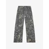 Diesel Mens P Lint Camo-print Elasticated-waist Cotton Trousers 5afa In Blue