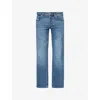 Diesel Mens  1985 Larkee Five-pockets Straight-leg Regular-fit Stretch-denim Jeans In 900 - Denim