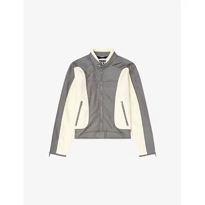 Diesel Mens J Blink Colour-block Relaxed-fit Nylon Jacket 98b