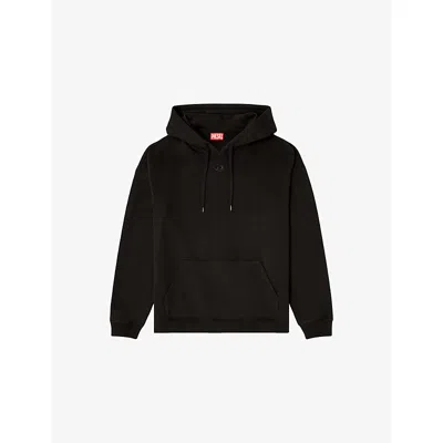 Diesel Mens 9xx S-boxt-dco Loose-fit Cotton-jersey Hoodie Xl In Brown