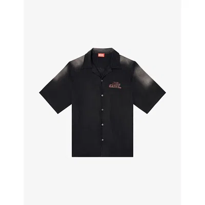 Diesel Mens  S-elly Boxy-fit Woven Bowling Shirt