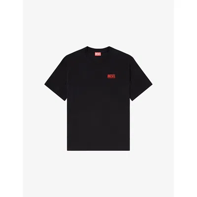 Diesel Mens 9xx T-boxt-bisk Brand-print Cotton-jersey T-shirt In Black