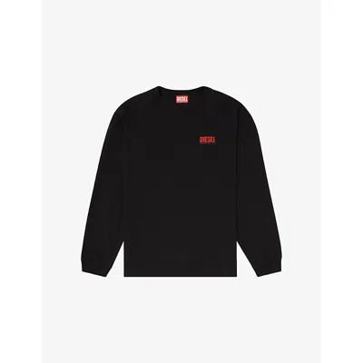 Diesel Mens 9xx T-boxt-ls-bisk Long-sleeves Cotton-jersey T-shirt In Black
