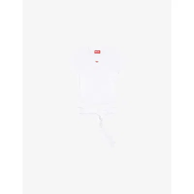 Diesel Mens 9xx T-bunny-tail Short-sleeved Cotton-jersey T-shirt In White
