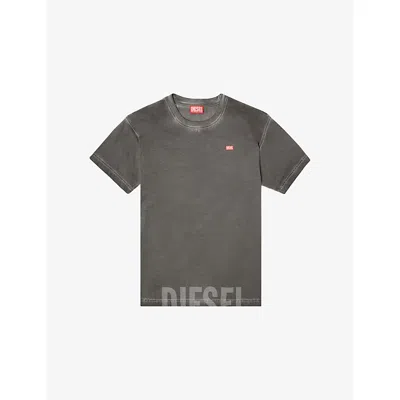 Diesel Mens 9xx T-norm-t17 Short-sleeved Cotton-jersey T-shirt Xl In Gray