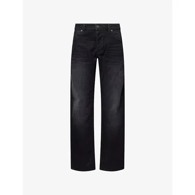 Diesel Mens Black/dark Grey 1985 Larkee Straight-leg Regular-fit Denim Jeans